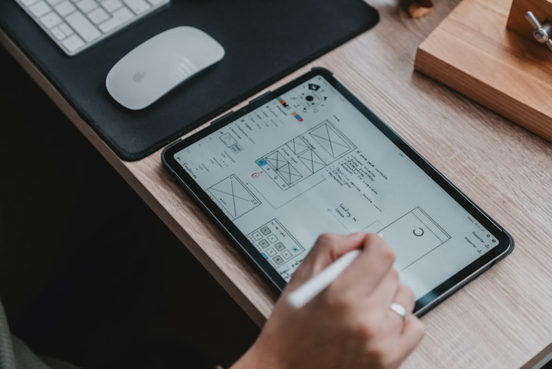 Final refined design work on screen